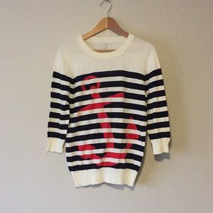 BNWT J.Crew anchor pullover sweater M
